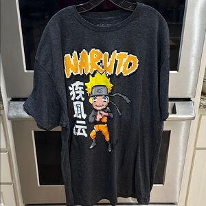 Naruto Men's Graphic Tee - Charcoal Unisex size 2XL